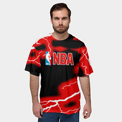 Футболка оверсайз мужская NBA шторм, цвет: 3D-принт — фото 2