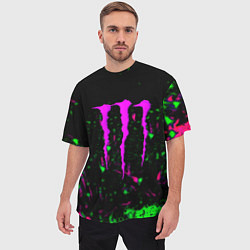 Футболка оверсайз мужская Monster energy splash color, цвет: 3D-принт — фото 2