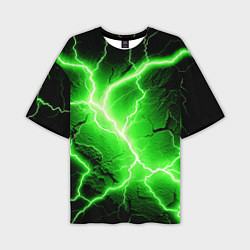 Мужская футболка оверсайз Color green black