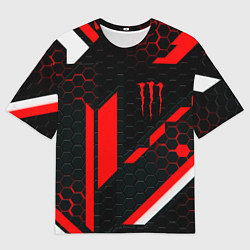 Футболка оверсайз мужская Monster energy sport geometry, цвет: 3D-принт