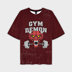 Футболка оверсайз мужская Gym demon, цвет: 3D-принт