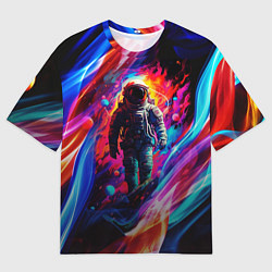 Мужская футболка оверсайз Космос пламенный