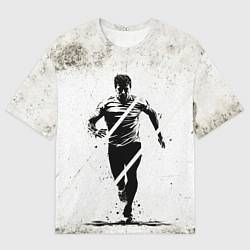Футболка оверсайз мужская Спринтер на белом, цвет: 3D-принт
