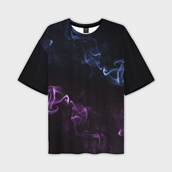 Мужская футболка оверсайз Color black blue pink