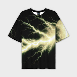 Футболка оверсайз мужская Lightning yellow, цвет: 3D-принт