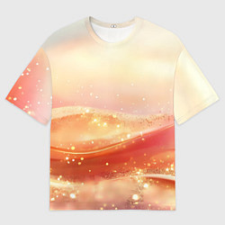 Мужская футболка оверсайз Оранжевые пески - абстракция