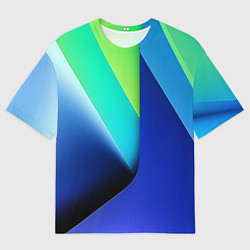 Футболка оверсайз мужская Color blue green, цвет: 3D-принт