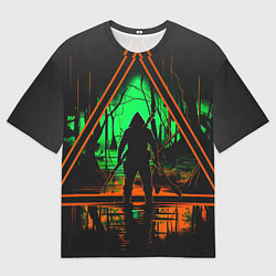 Футболка оверсайз мужская Выживание в лесу, цвет: 3D-принт