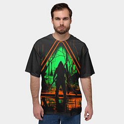 Футболка оверсайз мужская Выживание в лесу, цвет: 3D-принт — фото 2