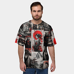 Футболка оверсайз мужская Japanese samurai art, цвет: 3D-принт — фото 2