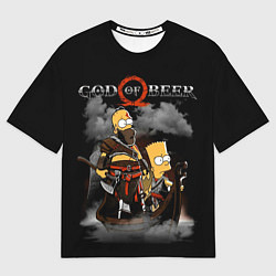 Мужская футболка оверсайз God of beer