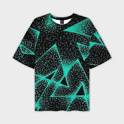 Мужская футболка оверсайз The triangle is light blue