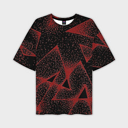 Мужская футболка оверсайз Triangles with dots