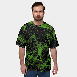 Футболка оверсайз мужская Triangles with dots, цвет: 3D-принт — фото 2