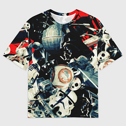 Футболка оверсайз мужская Звездные войны персонажи, цвет: 3D-принт