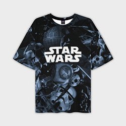Мужская футболка оверсайз Star wars персонажи из звездных войн