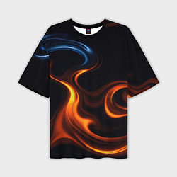 Футболка оверсайз мужская The color is fire orange, цвет: 3D-принт