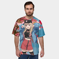 Футболка оверсайз мужская Марин Китагава, цвет: 3D-принт — фото 2