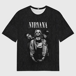Мужская футболка оверсайз Nirvana kurt krist dave