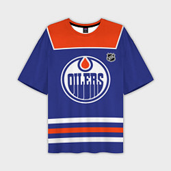 Футболка оверсайз мужская Edmonton Oilers - NHL team, цвет: 3D-принт