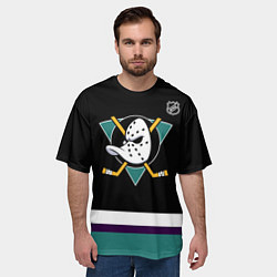 Футболка оверсайз мужская Теему Селянне - Анахайм Дакс, цвет: 3D-принт — фото 2