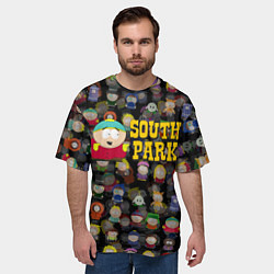 Футболка оверсайз мужская Южный парк лого и Картман, цвет: 3D-принт — фото 2