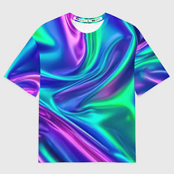 Футболка оверсайз мужская Neon waves, цвет: 3D-принт