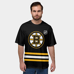 Футболка оверсайз мужская Бостон Брюинз хоккей, цвет: 3D-принт — фото 2