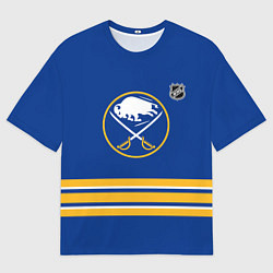 Футболка оверсайз мужская Баффало Сейбрз хоккей, цвет: 3D-принт