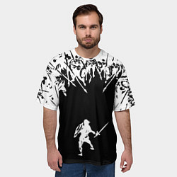 Футболка оверсайз мужская И один в поле воин, цвет: 3D-принт — фото 2