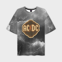 Мужская футболка оверсайз ACDC ретро логотип