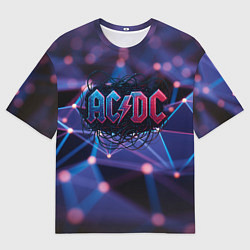 Футболка оверсайз мужская ACDC лого в градиенте, цвет: 3D-принт