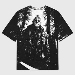 Мужская футболка оверсайз Джейсон в лесу