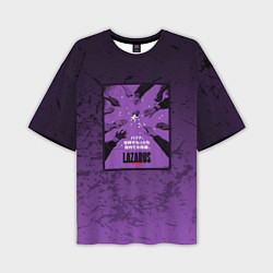Мужская футболка оверсайз Lazarus: Violet Pattern