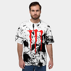 Футболка оверсайз мужская Monster energy краски, цвет: 3D-принт — фото 2