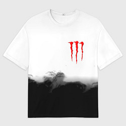 Футболка оверсайз мужская Monster energy splash smoke, цвет: 3D-принт