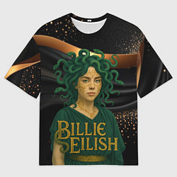 Футболка оверсайз мужская Билли Айлиш в образе Гаргоны, цвет: 3D-принт
