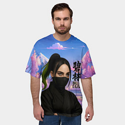 Футболка оверсайз мужская Ниндзя Билли Айлиш, цвет: 3D-принт — фото 2