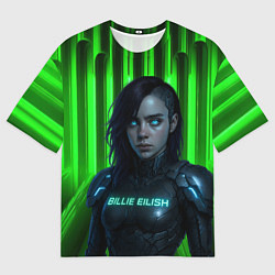 Мужская футболка оверсайз Билли Айлиш космический костюм