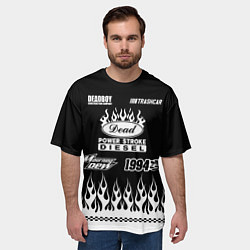 Футболка оверсайз мужская Dead black - Bones, цвет: 3D-принт — фото 2