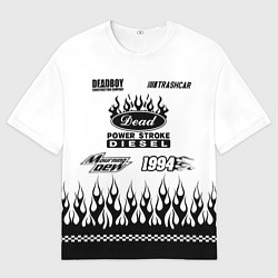 Футболка оверсайз мужская Dead white - Bones, цвет: 3D-принт