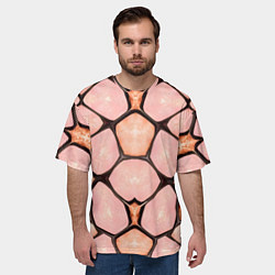 Футболка оверсайз мужская Розовые пятна жирафа, цвет: 3D-принт — фото 2