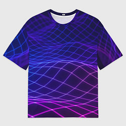 Футболка оверсайз мужская Абстрактные волны из сот, цвет: 3D-принт