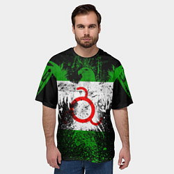 Футболка оверсайз мужская Ингушетия, цвет: 3D-принт — фото 2
