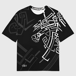 Мужская футболка оверсайз Бокс - узор победы