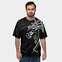 Футболка оверсайз мужская Бокс - узор победы, цвет: 3D-принт — фото 2