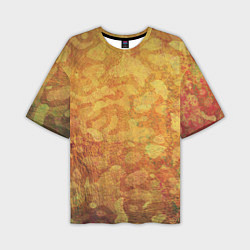 Мужская футболка оверсайз Абстракция - orange camouflage