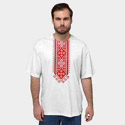 Футболка оверсайз мужская Славянская стилистика Русича, цвет: 3D-принт — фото 2