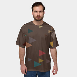 Футболка оверсайз мужская Осень палитра глубокий лес, цвет: 3D-принт — фото 2