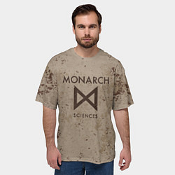 Футболка оверсайз мужская Monarch sciences, цвет: 3D-принт — фото 2